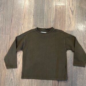 Zara top khaki size 6/7